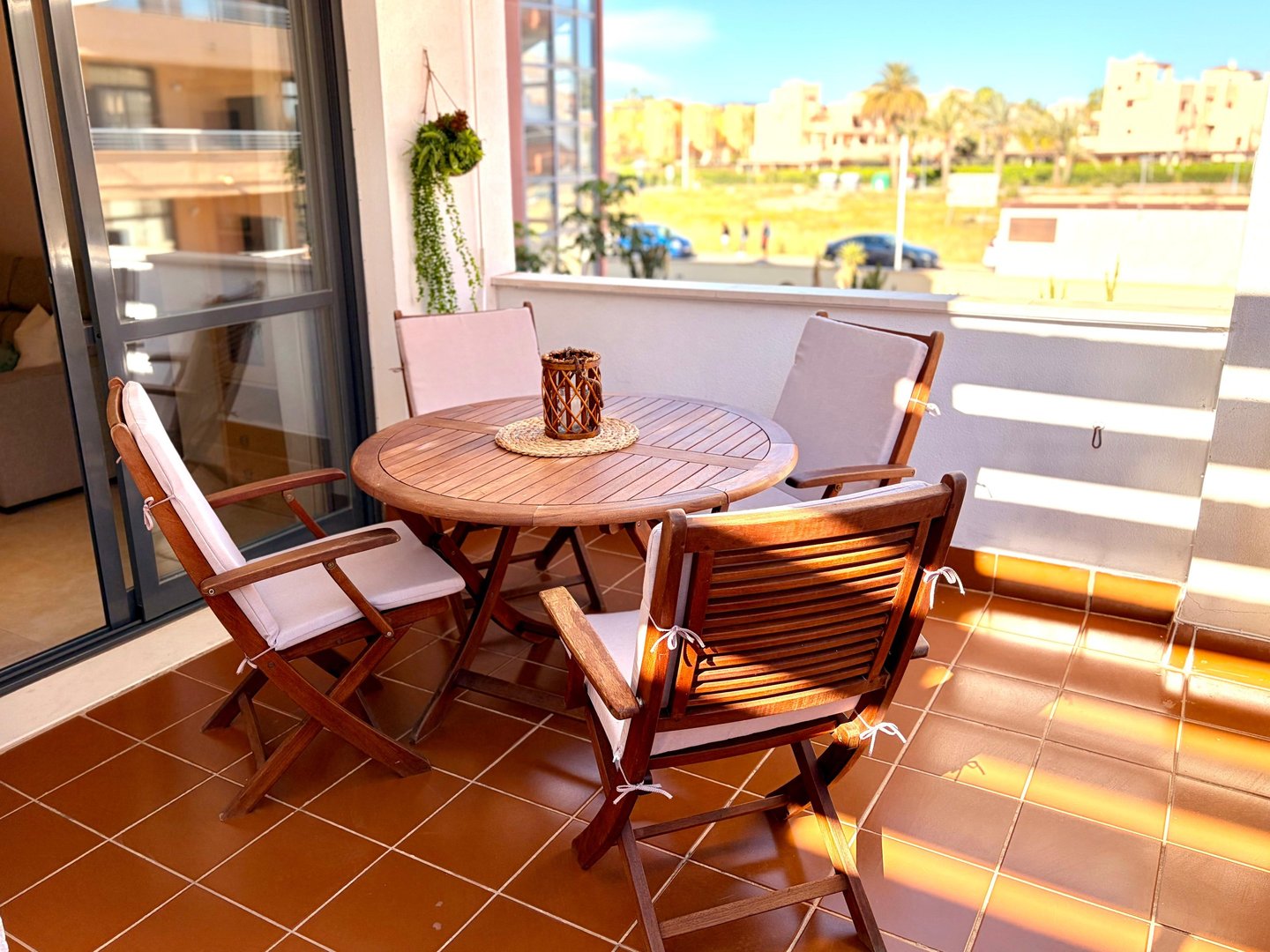 Terrace at sunset
